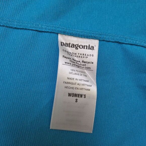 Patagonia Levitation Windbreaker Hooded Jacket Aqua Blue Women's S - Picture 8 of 15